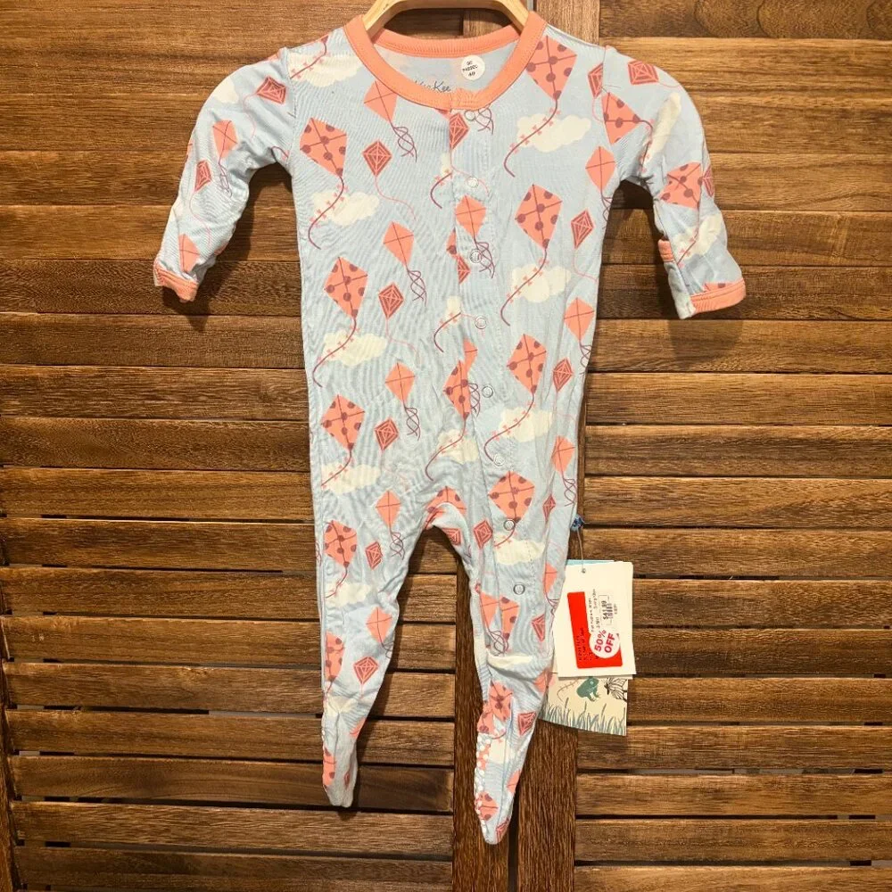 Kickee Pants Kids Long Sleeve Snap Footie Pajama Spring Kites
